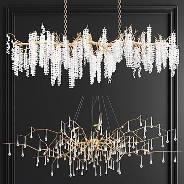 Ethereal Branching Chandelier 3D model image 1 