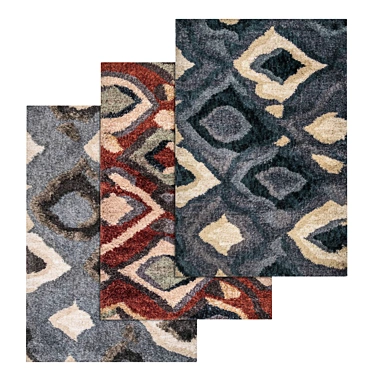 Luxury Carpets Set with High-Quality Textures 3D model image 1 