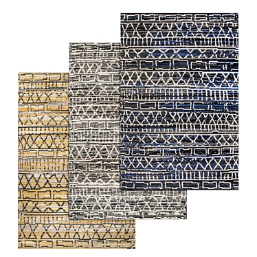 Luxury Carpet Set: High-Quality Textures for Versatile Perspectives 3D model image 1 
