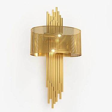 Modern Brass Metal Pendant Light 3D model image 1 