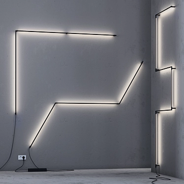 Grok Modular Wall Lights 3D model image 1 