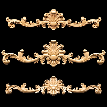 Baroque Carving Embellishment: High-Quality, CNC-Ready 3D model image 1 