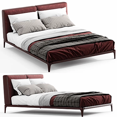 Modern Poliform Park Uno Bed - Sleek and Stylish 3D model image 1 