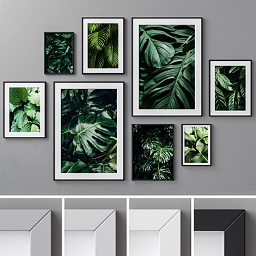 Stylish Photo Frames Set 3D model image 1 