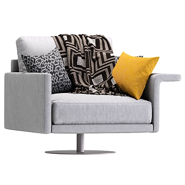 Mabel Lounge Armchair: Comfort and Style 3D model image 1 