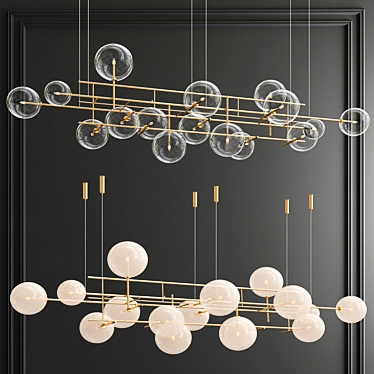 Bolle Galotti Suspension Chandelier: Exquisite and Expansive 3D model image 1 