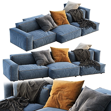 Flexteam Reef Sofa: Stylish & Comfortable 3D model image 1 