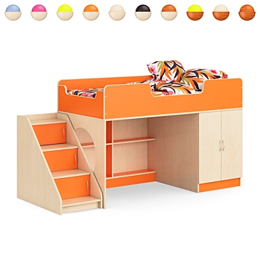 Legenda K02 + LY02 Kids Modular Bed 3D model image 1 