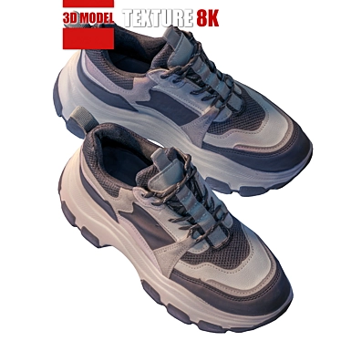 Title: Fashionable Women's Sneakers 3D model image 1 