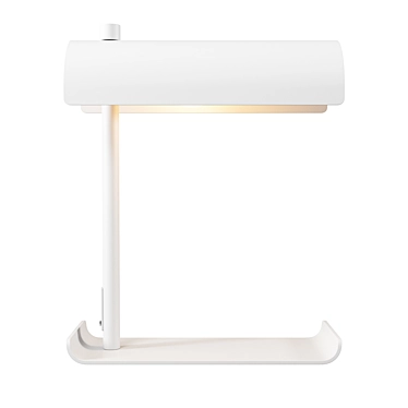 Zara Home White Desk Lamp: Sleek and Modern 3D model image 1 