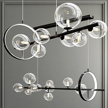 Modern IONA L Pendant Light 3D model image 1 