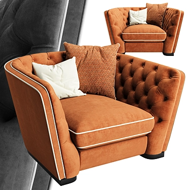 Elegant Paolo Armchair 3D model image 1 