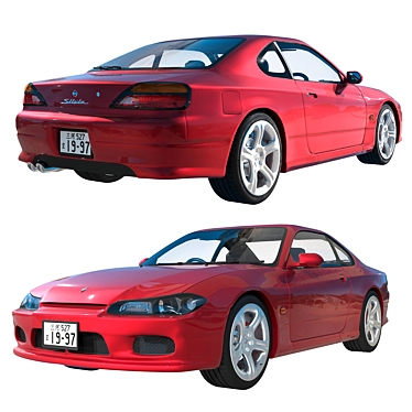 Sleek Nissan Silvia S15 (1999-2002) 3D model image 1 