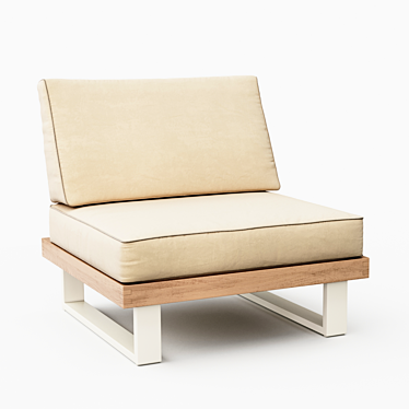 Outdoor Platform Sectional Corner 3D model image 1 