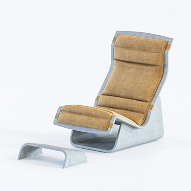 Heated Concrete Armchair 3D model image 1 