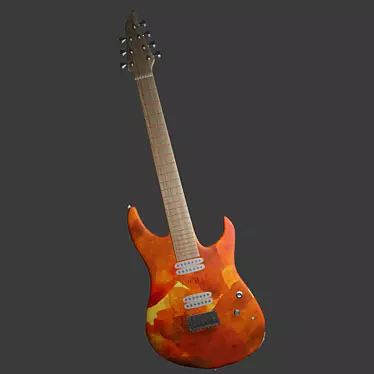 Blender-Crafted Electric Guitar 3D model image 1 