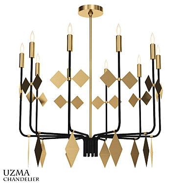 Elegant UZMA Chandelier - Modern Design 3D model image 1 