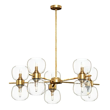 Elegant Pearson Chandelier: Subdividable 3D Model 3D model image 1 