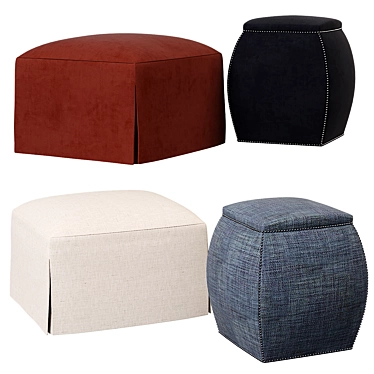 2-in-1 Ottoman: Delta Bernhardt & Zoe Vanguard 3D model image 1 