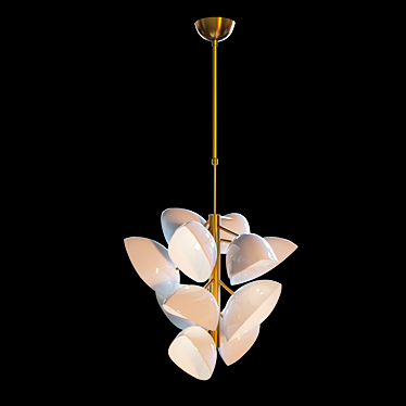 Modern Shell Pendant Light 3D model image 1 