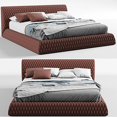 Elegant Vision Majorca Bed 3D model image 1 