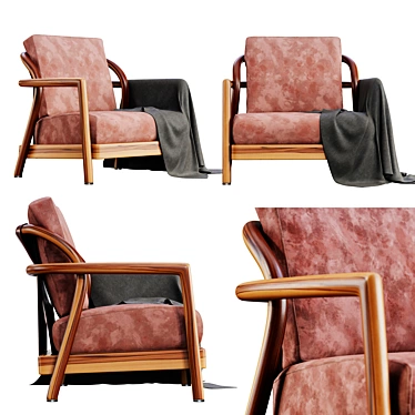 Alison Flexform Armchair: Stylish and Comfortable 3D model image 1 