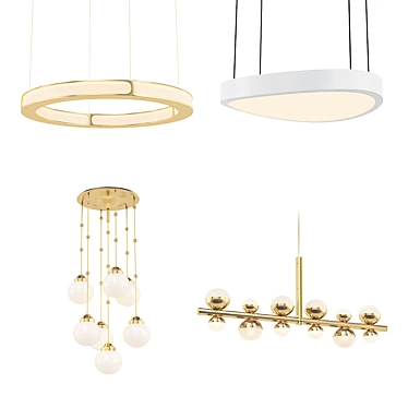 Modern Chandelier Collection 3D model image 1 