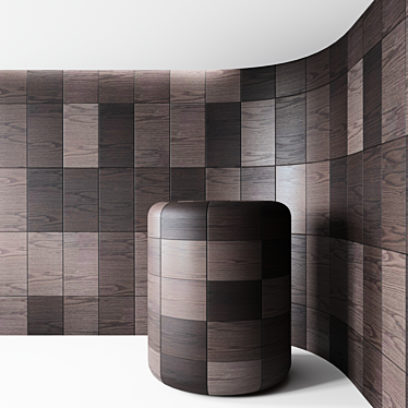 Seamless Wood Tile Set 3D model image 1 