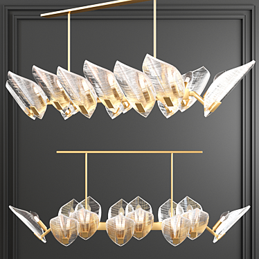 Elegant Jayden 12-Light Chandelier 3D model image 1 