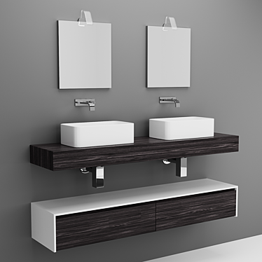 Change Washbasin Comp 204 - Stylish and Functional 3D model image 1 