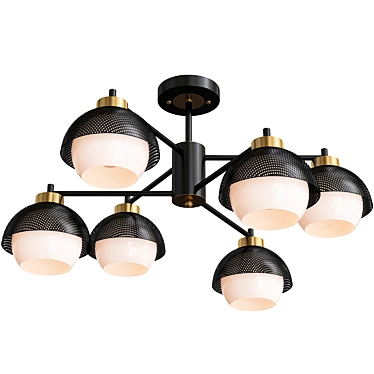 Nocciola 70106/6 Black Ceiling Chandelier 3D model image 1 