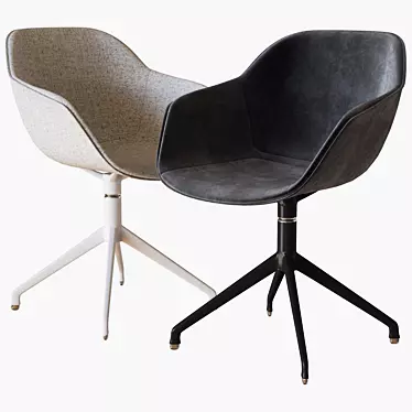 Elegant Vienna Swivel Chair 3D model image 1 