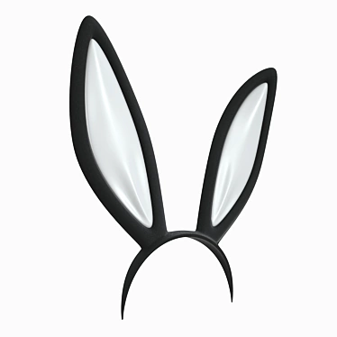 Fluffy Bunny Ear Headband 3D model image 1 