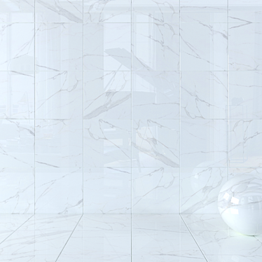 AFYON WHITE Wall Tiles: Multi-Texture, High Definition, Corona Material 3D model image 1 