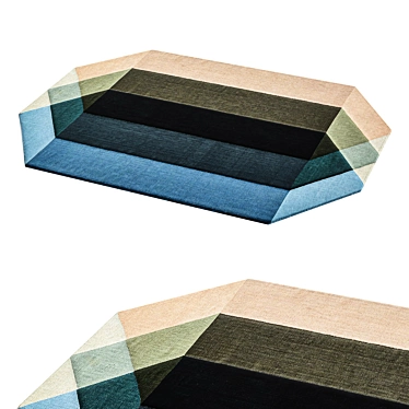 Charlotte Lancelot Kilim Diamond: Vibrant Geometric Rug 3D model image 1 