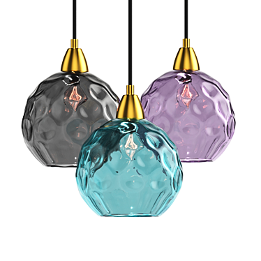 Vibrant Multicolour Cluster Pendant 3D model image 1 