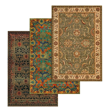 Luxury Carpet Set: High-Quality Textures 3D model image 1 