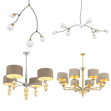 Modern Chandelier Collection 3D model image 1 