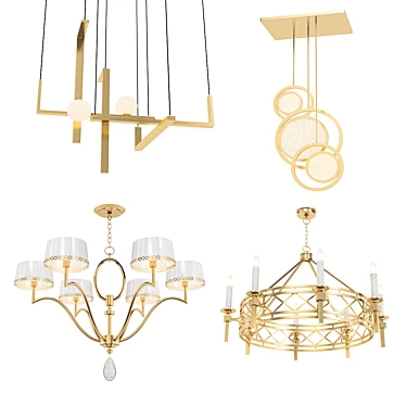 Modern Chandelier Collection 3D model image 1 