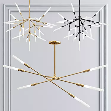Elegant Tiered Chandelier Collection 3D model image 1 