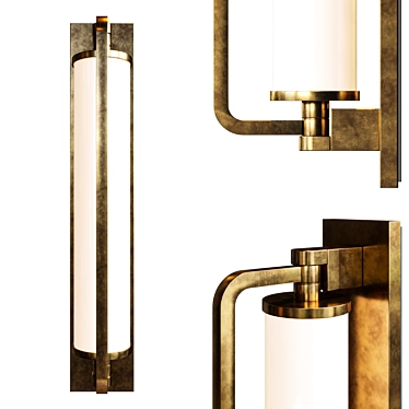 Elegant Keeley Tall Pivoting Sconce 3D model image 1 