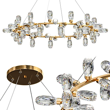 Nevsky Crystal Modern Chandelier 3D model image 1 