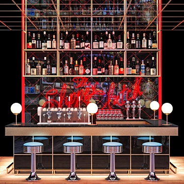 JC Counter Bar 4: Stylish and Functional 3D model image 1 