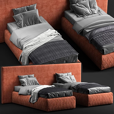 Tuyo Bed: Effortless Elegance 3D model image 1 