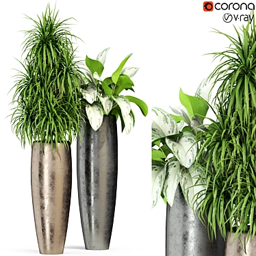 Exquisite Fleurami Royal Plant Collection 3D model image 1 