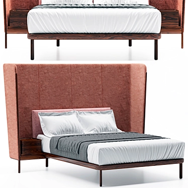 Elegant Dubois Bed Set 3D model image 1 