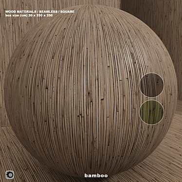 Bamboo Wood Seamless Material Set 93 - (Material (Wood, Bamboo)) 3D model image 1 
