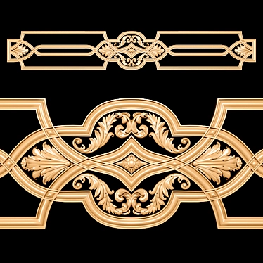 Title: Classic Carved Trim for CNC & Close-Up Renders 3D model image 1 