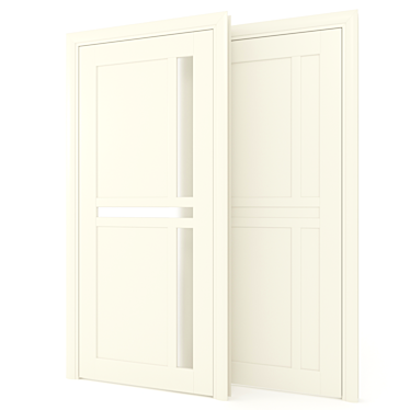 Modern Ivory Door: Tecnho 3D model image 1 