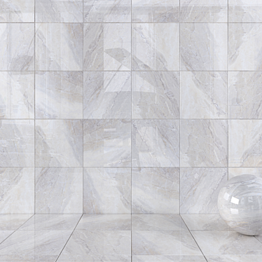 ALPIN Grey Wall Tiles: 60x60cm, Multi-Texture, Corona Material 3D model image 1 